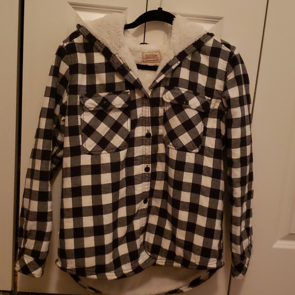 Boston traders ladies hooded shirt
